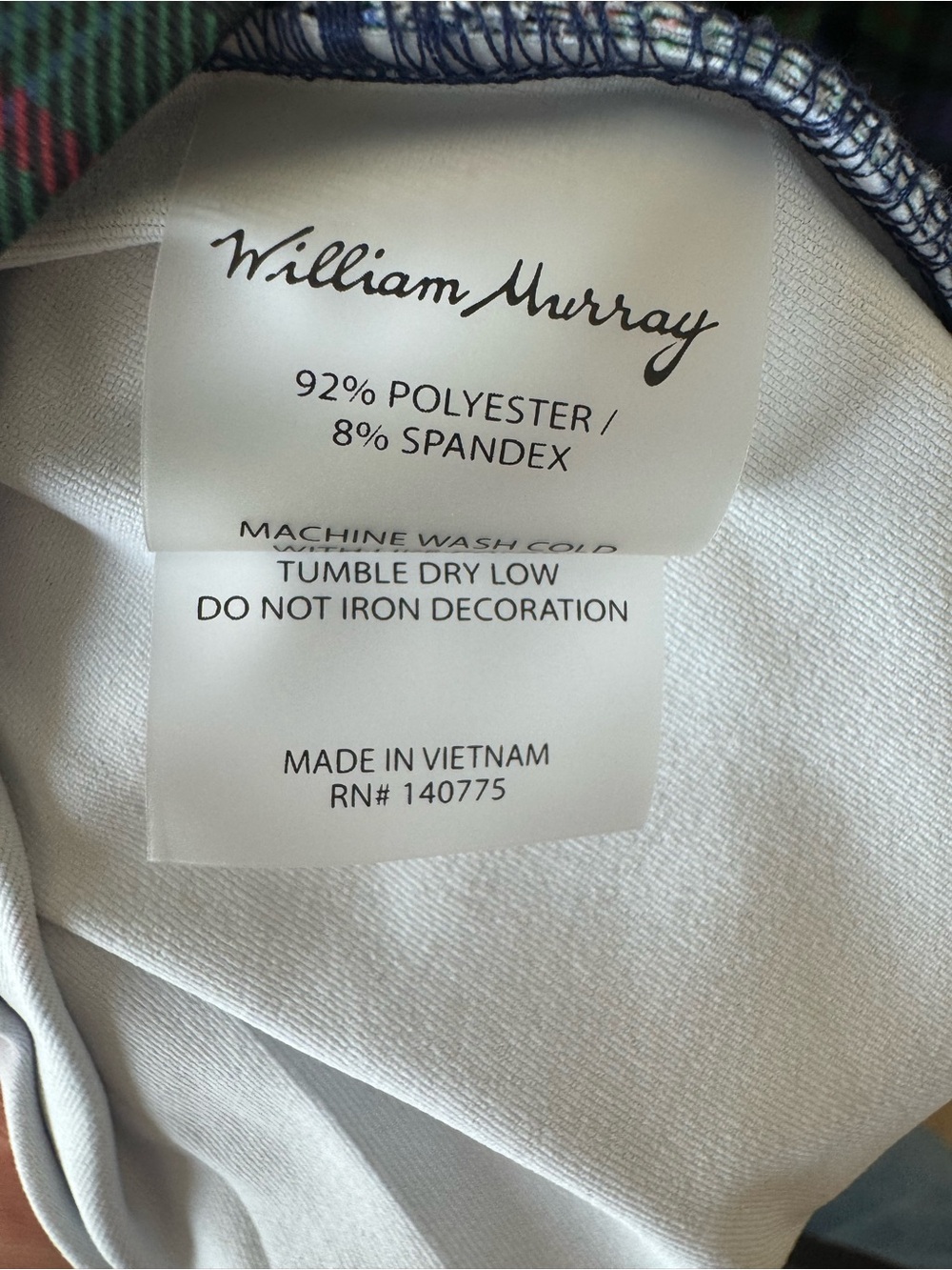 William Murray White Stretch Fabric Top - Picture 5 of 5